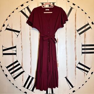 Burgundy Maxi Dress